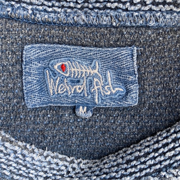 Weird Fish Macaroni Blue Round Neck Sweater Jumper M - Picture 10 of 10